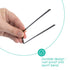 50 U-Shape Ground Pegs - Black